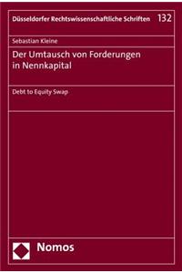 Der Umtausch Von Forderungen in Nennkapital