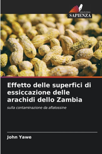 Effetto delle superfici di essiccazione delle arachidi dello Zambia