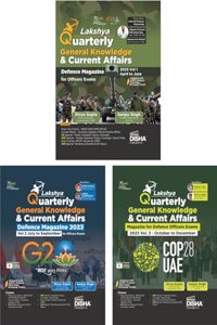 9 Months Yearly Lakshya - the Quarterly General Knowledge & Current Affairs Magazine for Defence Officers Exams 2023 Vol. 1, 2 & 3 - April to December (set of 3 Quarterlies) | NDA/ NA, CDS OTA, AFCAT, CAPF, SSB | GK, Mathematics, English & Reasonin