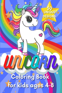 UNICORN Coloring Book for Kids Ages 4-8