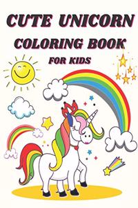 Cute Unicorn Coloring Book For Kids