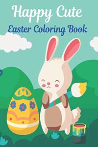 Happy Cute Easter Coloring Book