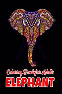 Elephant coloring book for adults