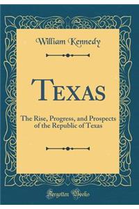 Texas: The Rise, Progress, and Prospects of the Republic of Texas (Classic Reprint)