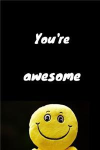 You're Awesome: Planner / Notebook / Journal - wide ruled paper - 120 pages - 6x9. Gift for a special friend / wife / husband / girl / boy