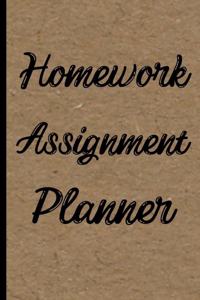 Homework Assignment Planner