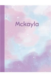 Mckayla: Personalized Composition Notebook - College Ruled (Lined) Exercise Book for School Notes, Assignments, Homework, Essay Writing. Purple Pink Blue Cov