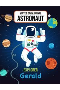 Write & Draw Journal Astronaut Explorer Gerald