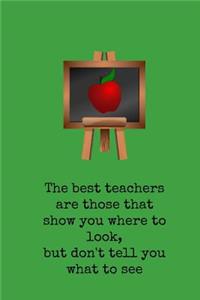 The Best Teachers Are Those That Show You Where to Look, But Dont Tell You What to See