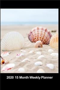 Plan On It 2020 Weekly Calendar Planner -Seashells On The Beach