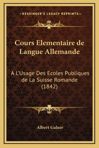 Cours Elementaire de Langue Allemande