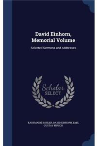 David Einhorn, Memorial Volume