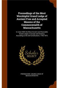 Proceedings of the Most Worshipful Grand Lodge of Ancient Free and Accepted Masons of the Commonwealth of Massachusetts