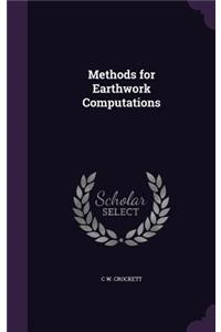 Methods for Earthwork Computations