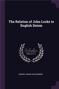 Relation of John Locke to English Deism