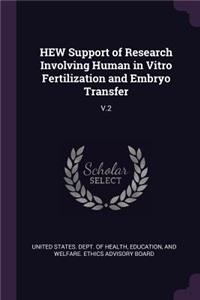 HEW Support of Research Involving Human in Vitro Fertilization and Embryo Transfer