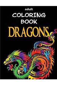 Adult Coloring Book - Dragons