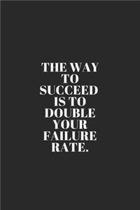 The Way To Succeed Is To Double Your Failure Rate