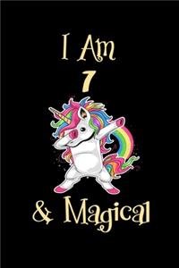 Unicorn SketchBook I am 7 & Magical