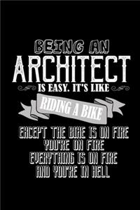 Being an architect is easy. It's like riding a bike except the bike is on fire, you're on fire, everything is on fire and you're in hell