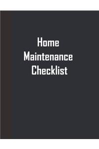 Home Maintenance Checklist