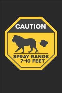 Caution Spray Range 7-10 Feet