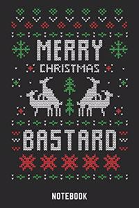 Merry Christmas Bastard Notebook