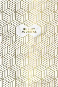 Bullet Journal: Marble + Gold Trendy Journal - 120-Page 1/2 Inch Dot Grid Notebook- 6 X 9 Marble & Gold Perfect Bound Softcover