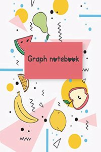 Graph notebook: Happy Fruits, Blank Quad Ruled, Blank Graph Paper Composition Books 120 Pages 8.5" x 11" Square Grid Paper