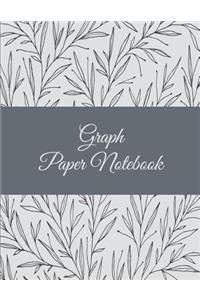 Graph Paper Notebook: Floral Design, 8.5 X 11 Square Blank Quad Ruled 1/4 Inch Graph Paper, Blank Graph Paper Composition Books