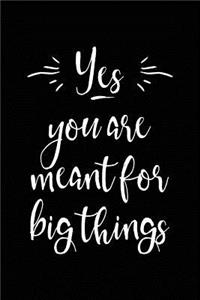 Yes You Are Meant for Big Things