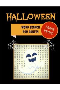 Large Print Halloween Word Search