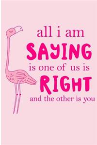 All I Am Saying Is One of Us Is Right and the Other Is You