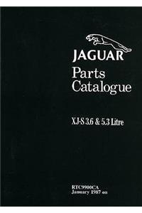 Jaguar XJ-S 3.6 and 5.3 Parts Catalogue Jan 1987 on RTC 9900CA