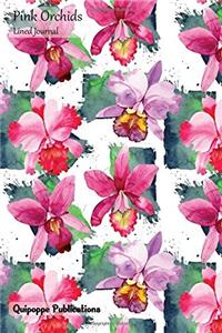 Pink Orchids Lined Journal