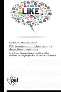 Différentes Approches Pour La Détection d'Opinions