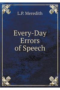 Every-Day Errors of Speech