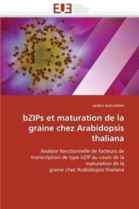 Bzips Et Maturation de la Graine Chez Arabidopsis Thaliana