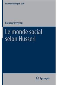 Le monde social selon Husserl