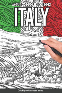 Italy Adults Coloring Book