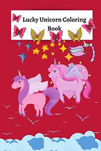 Lucky Unicorn Coloring Book
