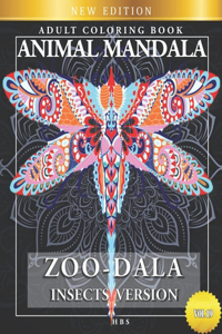 Zoo-Dala Insects Version Vol 19, Animal Mandala, Adult Coloring Book