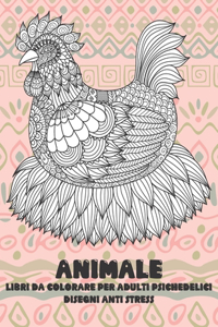 Libri da colorare per adulti psichedelici - Disegni Anti stress - Animale