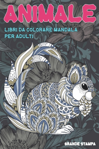 Libri da colorare Mandala per adulti - Grande stampa - Animale