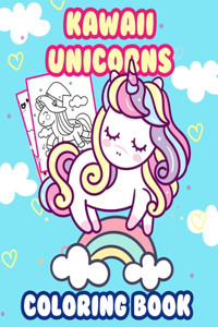 Kawaii Unicorns Coloring Book
