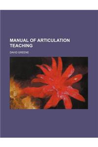 Manual of Articulation Teaching