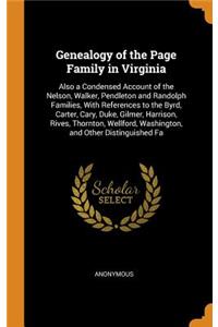 Genealogy of the Page Family in Virginia