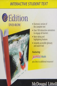 Holt McDougal Larson Algebra 1: Eedition CD-ROM Algebra 1 2007