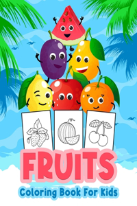 Fruits Coloring Book For Kids