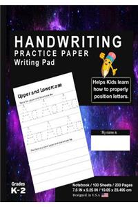 Handwriting Practice Paper Writing Pad